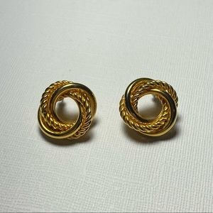 Vintage Gold Knot Earrings
